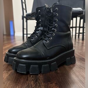 Black Chunky Platform Boots